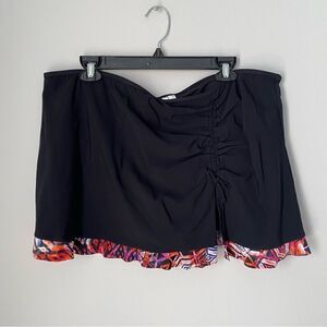 Profile by Gottex Women’s Plus Size Skirtini Bikini Bottom with Skirt Black 22W